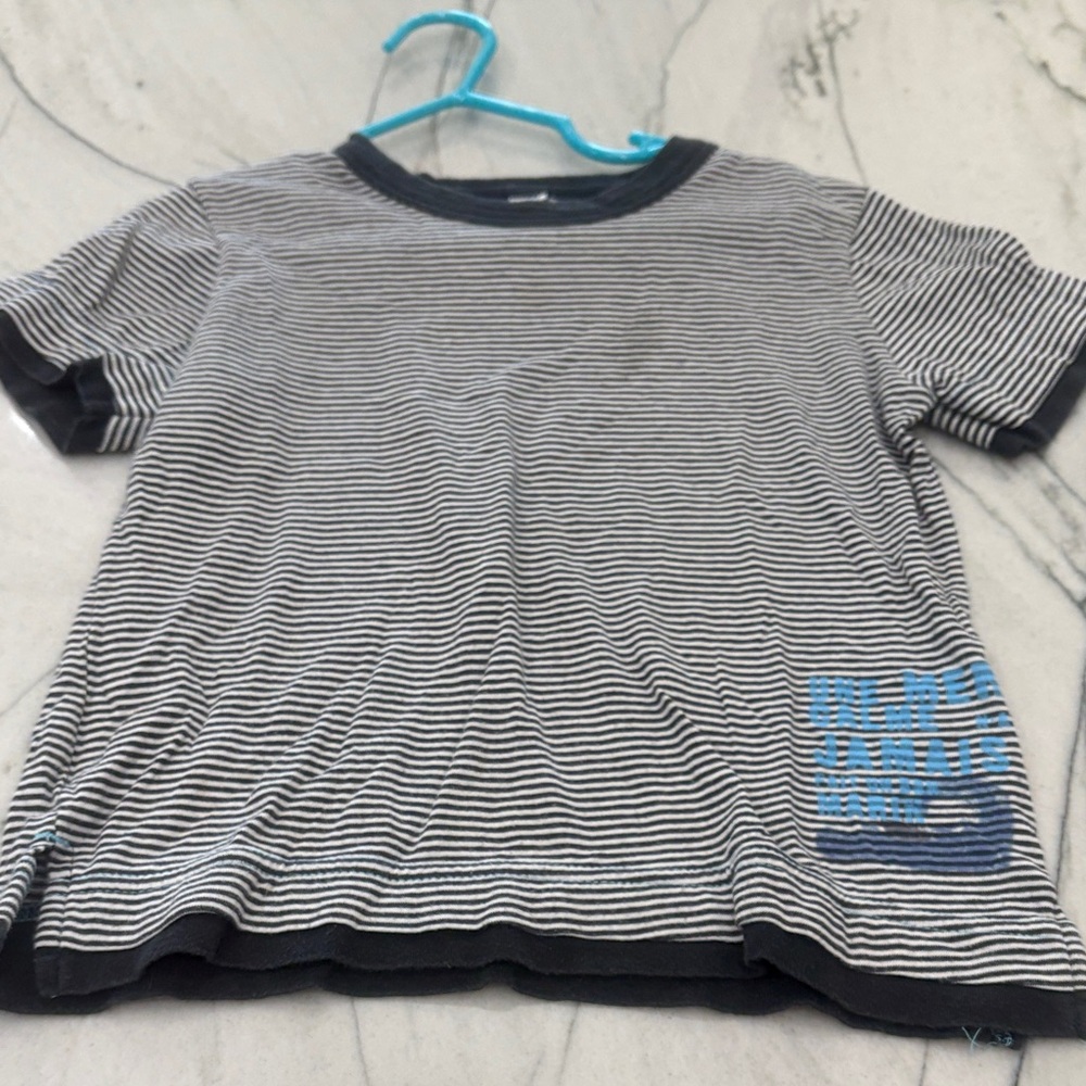 Petit Bateau Black and White Striped Tee